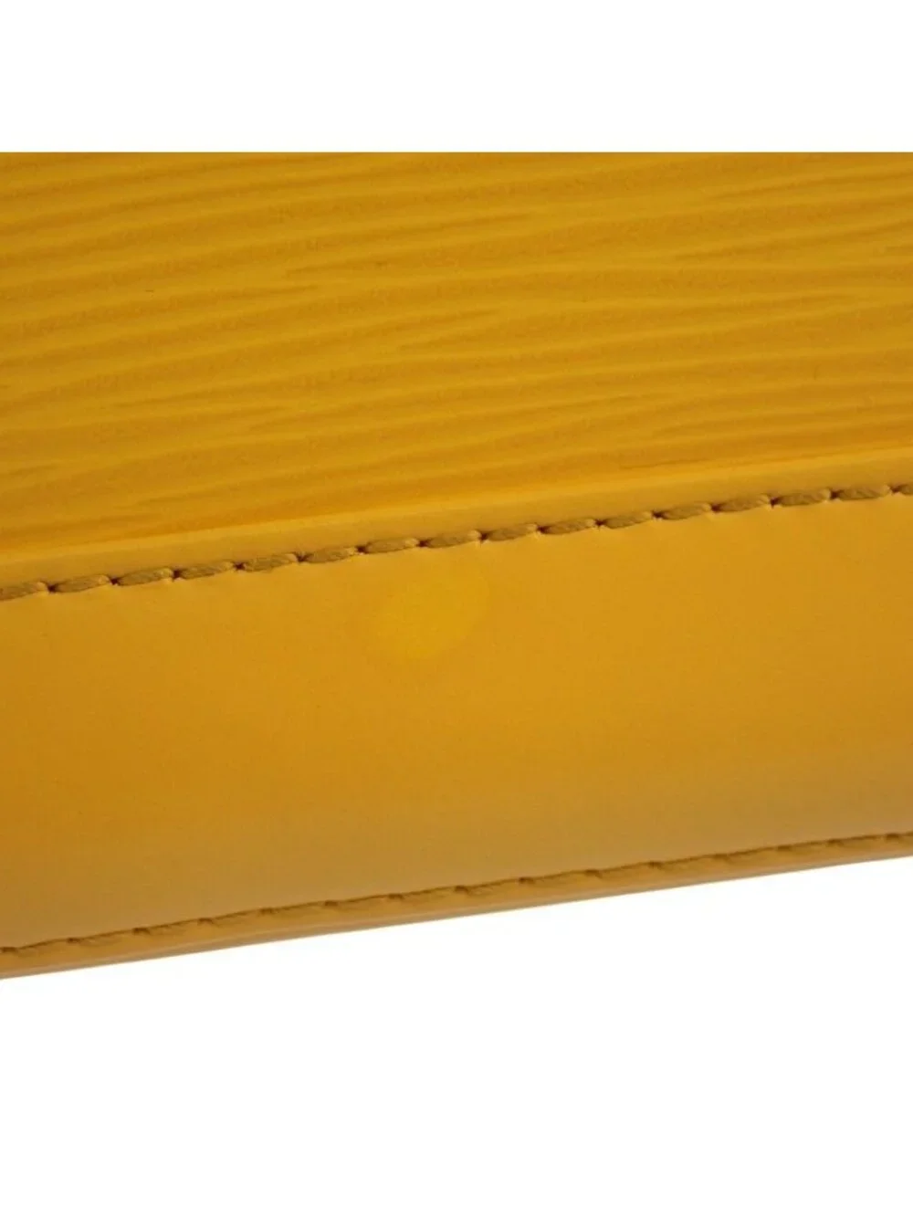 Louis Vuitton Alma PM Epi Handbag Citron Yellow Silver